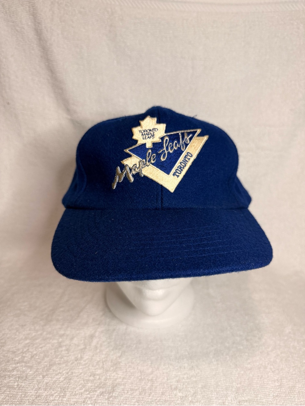 NHL Toronto Maple Leafs Royal Blue and White Wool Snapback Hat